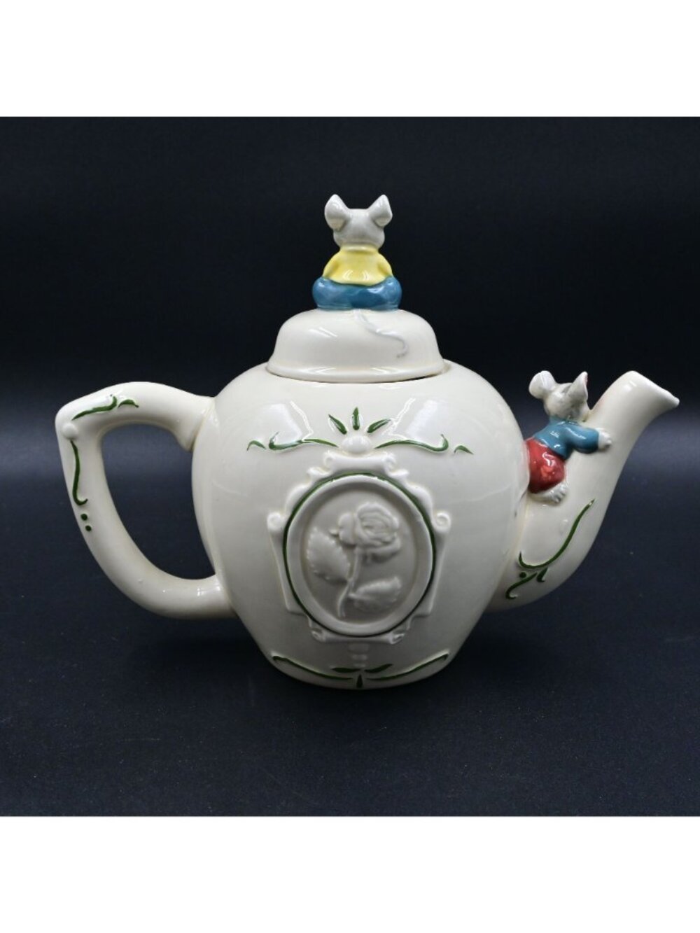Merry Mousetales Ceramic Teapot Midwest Importers of Cannon Falls Mice Vintage - Picture 5 of 7